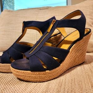 Michael Kors Berkeley Wedges Navy Blue